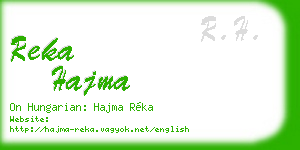 reka hajma business card